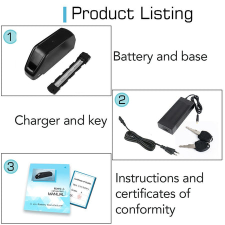 (EU Warehouse)Polly Ebike Lithium 48V 24Ah LG CELLS 21700 Electric Bicycle Downtube Battery For 0 - 1500W Motor - Fengli Power Tech Ltd