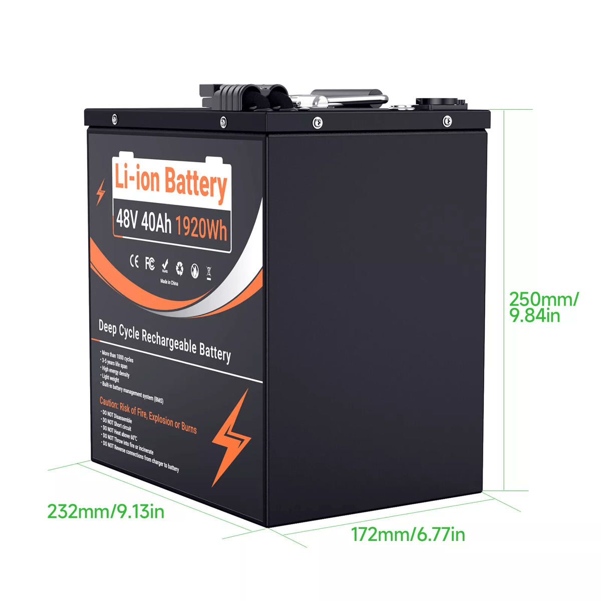 (UK Warehouse) 48V 40Ah LiFePO4 battery ebike power battery Lithium Pack for RV Sola electric bicycle, electric tricycle, e - scooter, street lights, monitoring, power bank, flashlights, emergency supply, nebulizerr Off - grid With 50A BMS - Fengli Power Tech Ltd