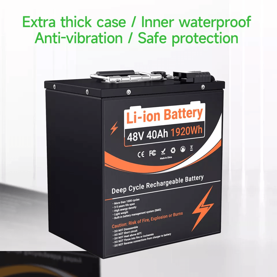 (UK Warehouse) 48V 40Ah LiFePO4 battery ebike power battery Lithium Pack for RV Sola electric bicycle, electric tricycle, e - scooter, street lights, monitoring, power bank, flashlights, emergency supply, nebulizerr Off - grid With 50A BMS - Fengli Power Tech Ltd