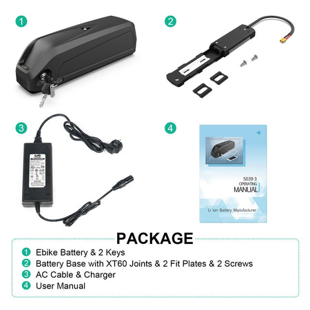 48V 20AH Ebike Battery Lithium Battery with Charger, USB Port for Electric Bike 1500w 1000w 750w 500w 250w