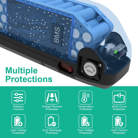 (AU Warehouse)Ebike Battery 48V 20AH Lithium Li - ion LG CELLS Battery with Charger, USB Port for Electric Bike 0~1500w Motor Hailong downtube Electric Bike bicycle Lithium Batteries - Fengli Power Tech Ltd