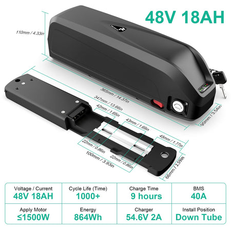 (EU Warehouse）36V 48V 52V 20Ah Ebike Battery |USB |LG Cells|Downtube Electric bike Bicycle Batteries with Charger Frame Hailong Case downtube for 250W 350W 500W 750W 1000W 1500W Electric Bicycle Motor |1 Year Warranty| CE/UN38.3 - Fengli Power Tech Ltd