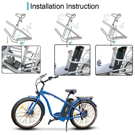 (EU Warehouse)Bicycle lithium battery 36V 17.5Ah Silverfish E - bike Li - ion batteries (BMS20A) for 0 - 500w Bafang motor with 2A charger - Fengli Power Tech Ltd