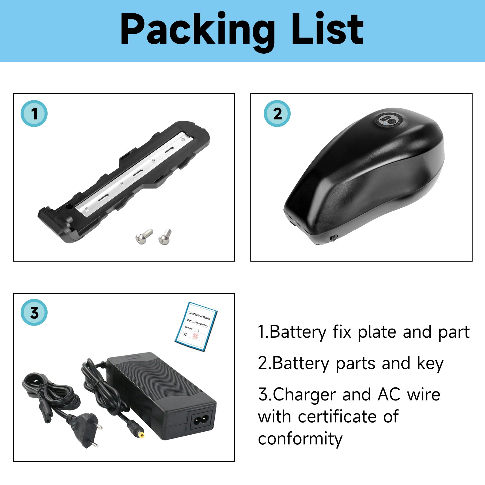 (EU/UK Warehouse) E - bike Li - ion Battery Samsung CELLS 48V 33.6AH /52V 28.8AH/60V 24AH Battery Lithium Li - ion battery electric bicycle E - bike batteries pack for 250w 500W 750W 1000W 2000w Motor(W/ Charger & BMS Board) - Fengli Power Tech Ltd