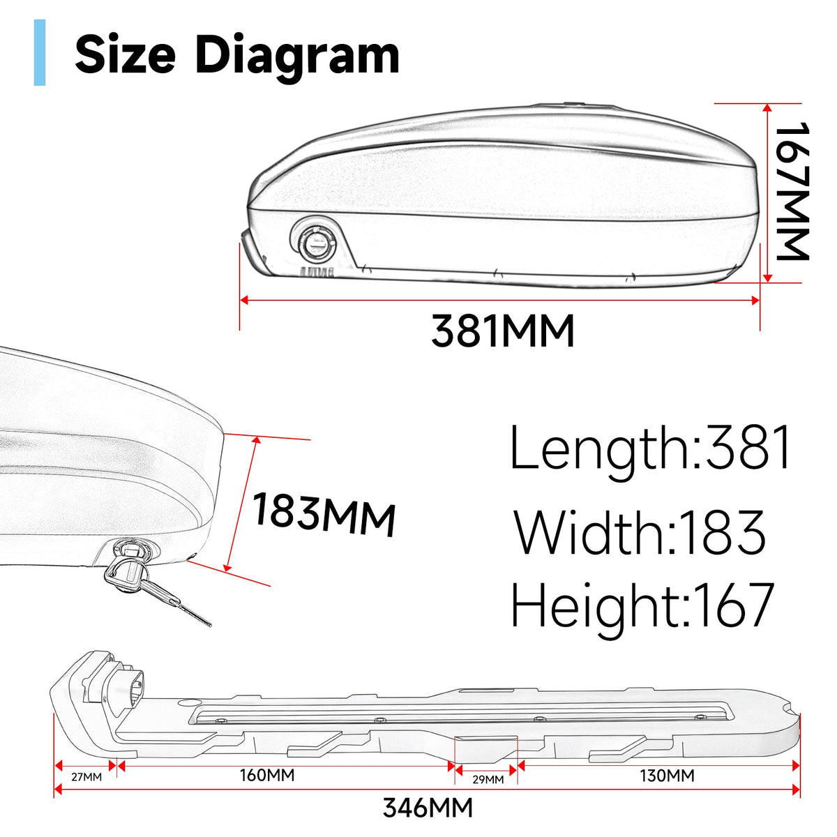 (EU/UK Warehouse) E - bike Li - ion Battery Samsung CELLS 48V 33.6AH /52V 28.8AH/60V 24AH Battery Lithium Li - ion battery electric bicycle E - bike batteries pack for 250w 500W 750W 1000W 2000w Motor(W/ Charger & BMS Board) - Fengli Power Tech Ltd