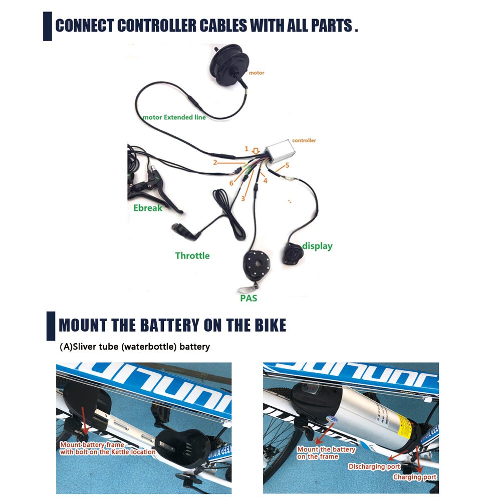 (UK Warehouse)26" Front wheel 48V 1000W E - Bike Wheel Hub Motor Conversion Kit for Electric Bicycle Bike DIY - Fengli Power Tech Ltd