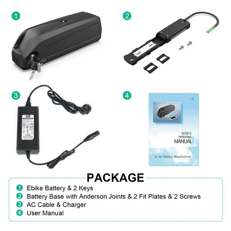 (UK Warehouse)36V 20AH LG 4800mah CELLS Ebike Battery Hailong electirc Bike Lithium Li - ion Battery with Charger, USB Port (0 - 700W) - Fengli Power Tech Ltd