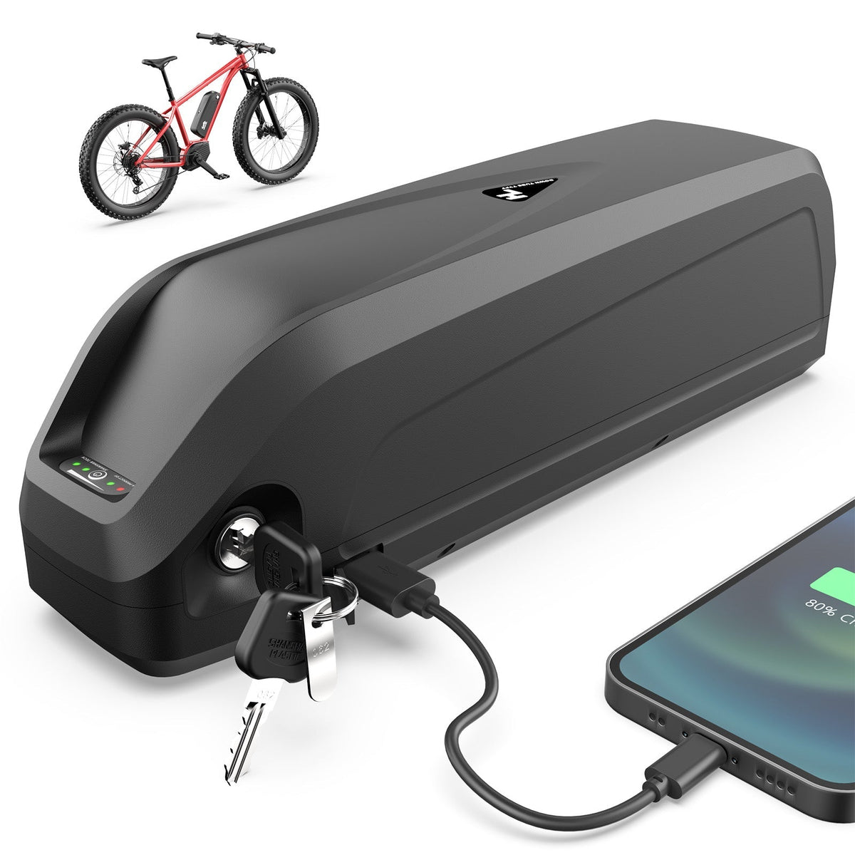 (UK Warehouse)36V 20AH LG 4800mah CELLS Ebike Battery Hailong electirc Bike Lithium Li - ion Battery with Charger, USB Port (0 - 700W) - Fengli Power Tech Ltd