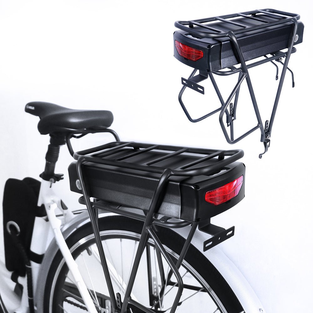 (UK Warehouse)Ebike Battery With Luggage Rack for 1000W 1500W 3000W Ebike Conversion Kit - Lithium Battery for Bafang Mid Drive Front/ Rear Hub Wheel Kit - for 24'' - 28''Wheel - BMS EBike Tech Ltd