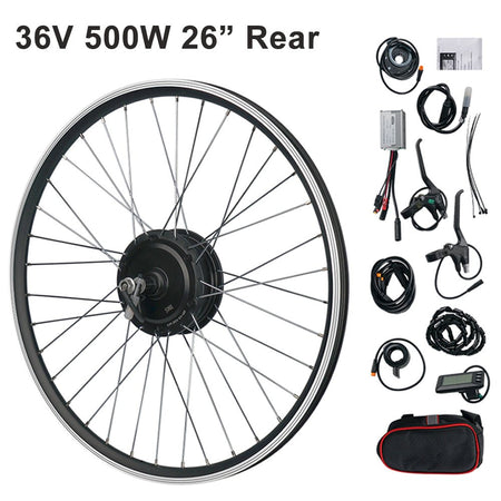 (UK Warehouse)Rear 26"wheel 36V 500W E - Bike Wheel Hub Motor Conversion Kit for Electric Bicycle Bike DIY - Fengli Power Tech Ltd