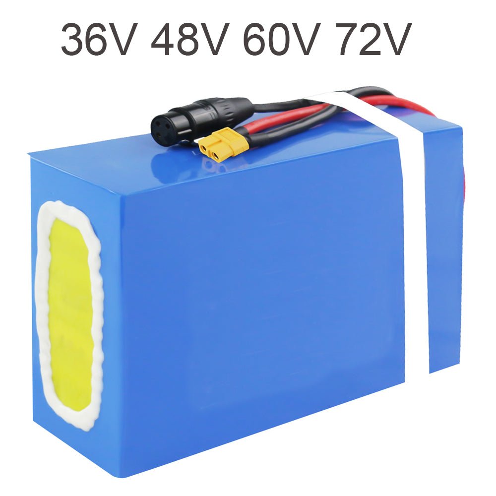 (UK/EU Warehouse) 36V/48V/60V/72V E - bike Battery for 3000W 2000W 1500W 1000W 750W 500W 250w Ebike, Go - kart, Scooter Motor PVC Skin Waterproof Lithium Battery Pack with Charger - Fengli Power Tech Ltd