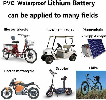 (UK/EU Warehouse) 36V/48V/60V/72V E - bike Battery for 3000W 2000W 1500W 1000W 750W 500W 250w Ebike, Go - kart, Scooter Motor PVC Skin Waterproof Lithium Battery Pack with Charger - Fengli Power Tech Ltd