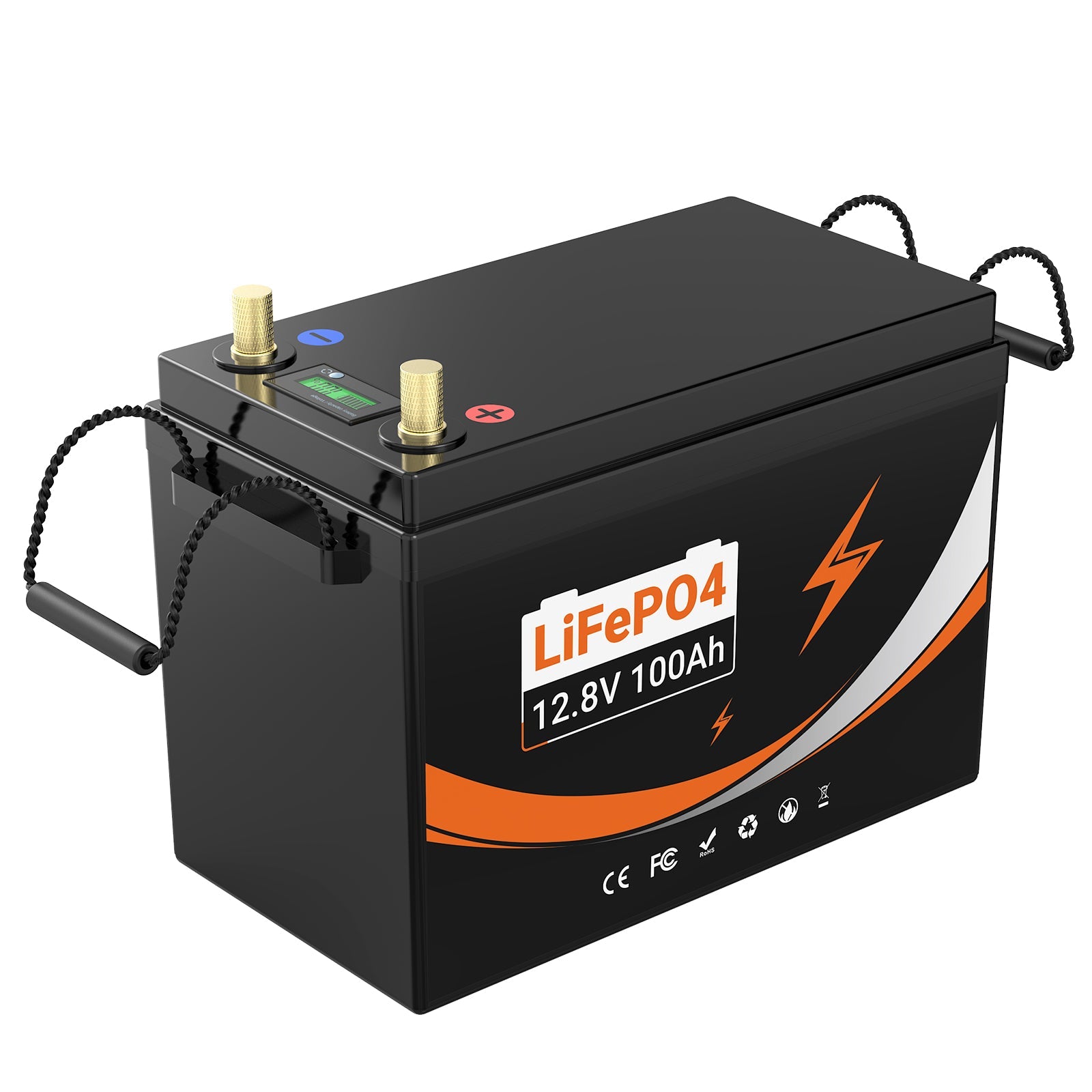 (US Warehouse) High efficiency, long lifespan, portable 12V/24V 100AH LiFePO4 Battery Rechargeable 4000 Deep Cycle For Solar Panel RV Marine Home Energy Built - in 100A BMS - Fengli Power Tech Ltd