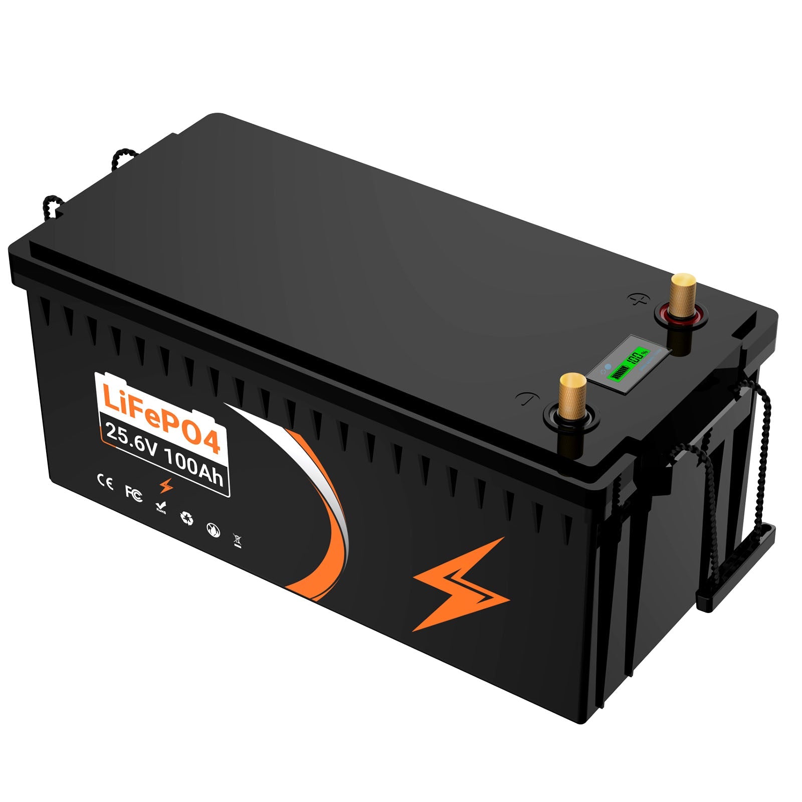 (US Warehouse) High efficiency, long lifespan, portable 12V/24V 100AH LiFePO4 Battery Rechargeable 4000 Deep Cycle For Solar Panel RV Marine Home Energy Built - in 100A BMS - Fengli Power Tech Ltd