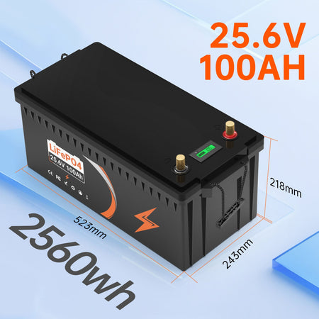 (US Warehouse) High efficiency, long lifespan, portable 12V/24V 100AH LiFePO4 Battery Rechargeable 4000 Deep Cycle For Solar Panel RV Marine Home Energy Built - in 100A BMS - Fengli Power Tech Ltd