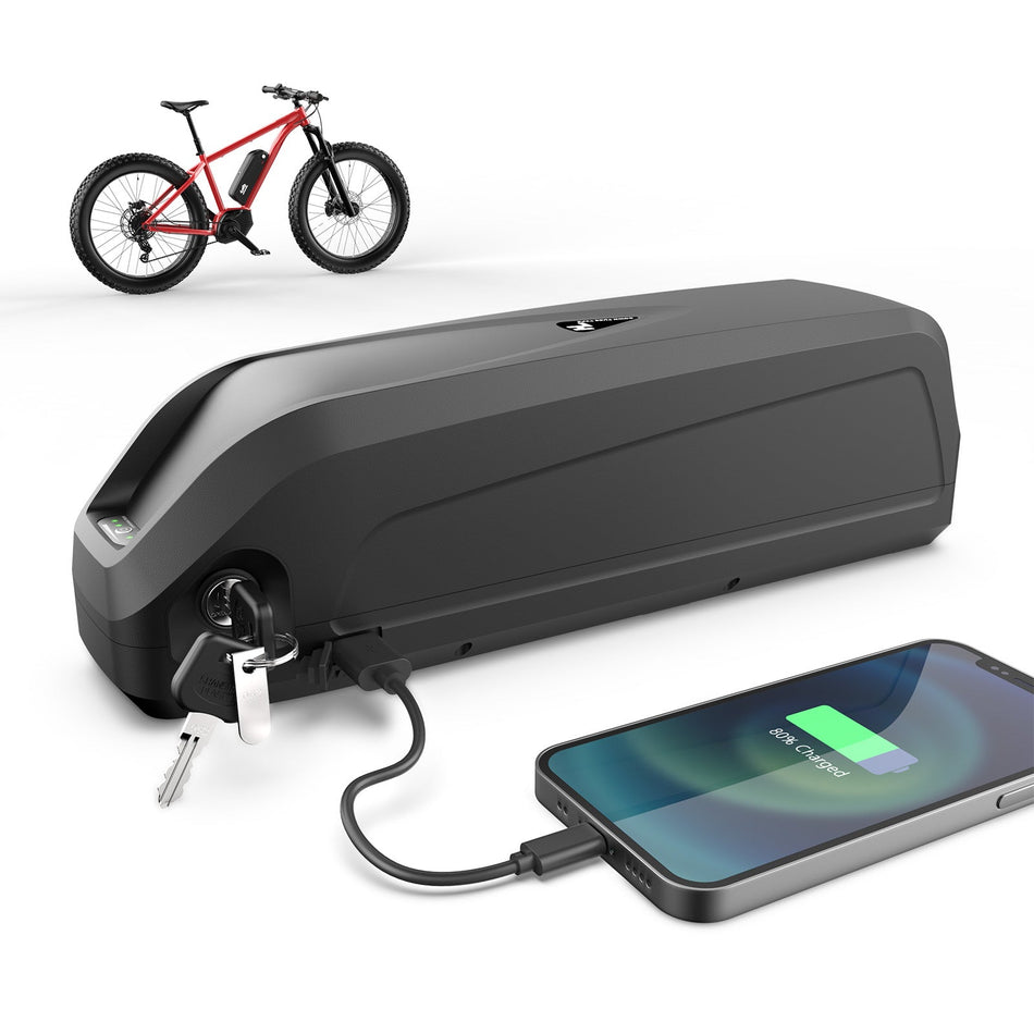 Ebike Battery 36V 17.5AH with Charger, USB Port, Lithium Electric Bike Battery for 700W- 100W Motor - BMS EBike Tech Ltd